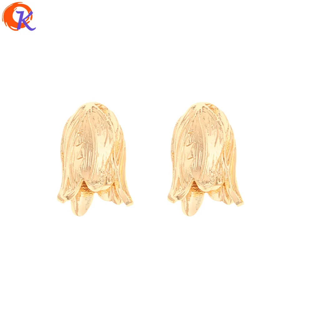 

Cordial Design 20Pcs 12*16MM Jewelry Accessories/DIY Earring Making/Genuine Gold Plating/Flower Shape/Hand Made/Earring Findings