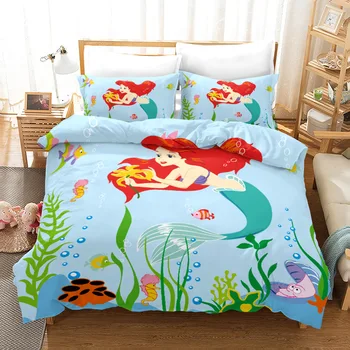 

3D Mermaid Print Bedding Set Duvet Covers Pillowcases One Piece Comforter Bedding Sets Bedclothes Bed Linen 10