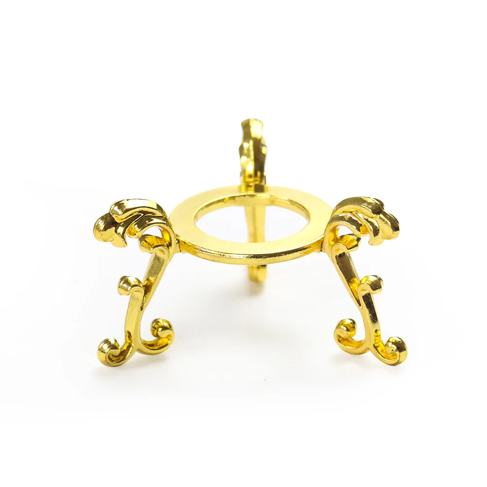 1pcs Crystal Ball Stand Metal Goldplated Display Holder Rack Support