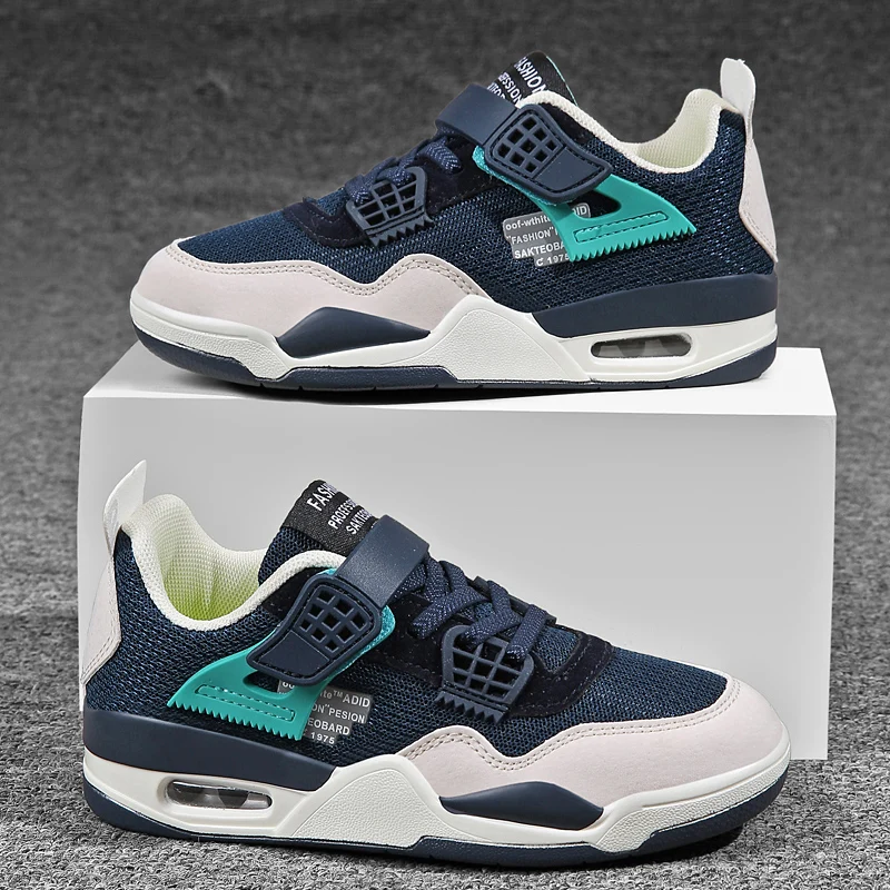 

Fashion Children Boy Sneakers Air Cushion Kids Sports Shoes Mesh+Leather Little Girl Walking Shoes Casual Big Boys Tennis Shoes