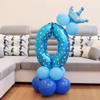 

Number Aluminum Foil Balloons Wedding Children Kids Happy Birthday Party Decoration Balloon Supplies dropshipping