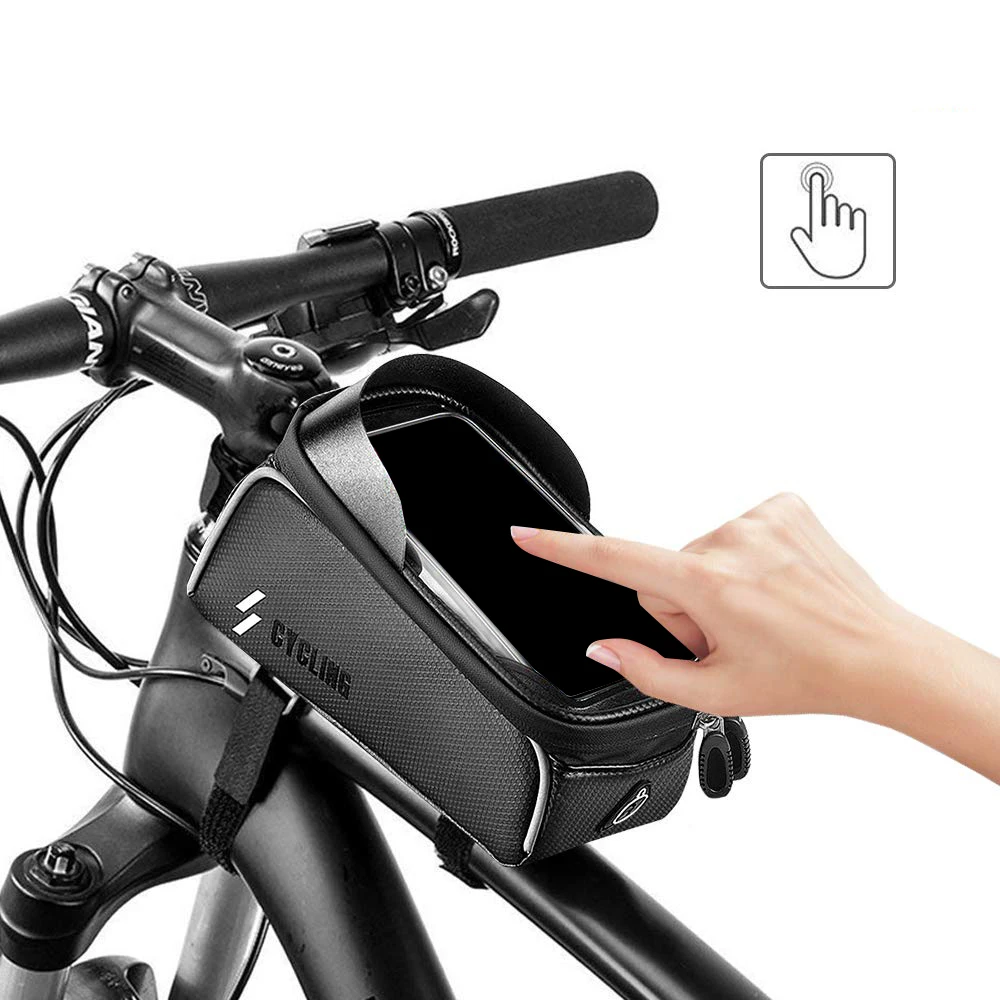 Сумка на переднюю раму велосипеда водонепроницаемая велосипедная верхняя