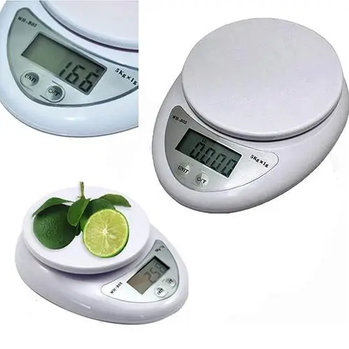

Portable 5kg 1g Digital Scale LCD Electronic Scales Steelyard Kitchen Scales Postal Food Balance Measuring Weight