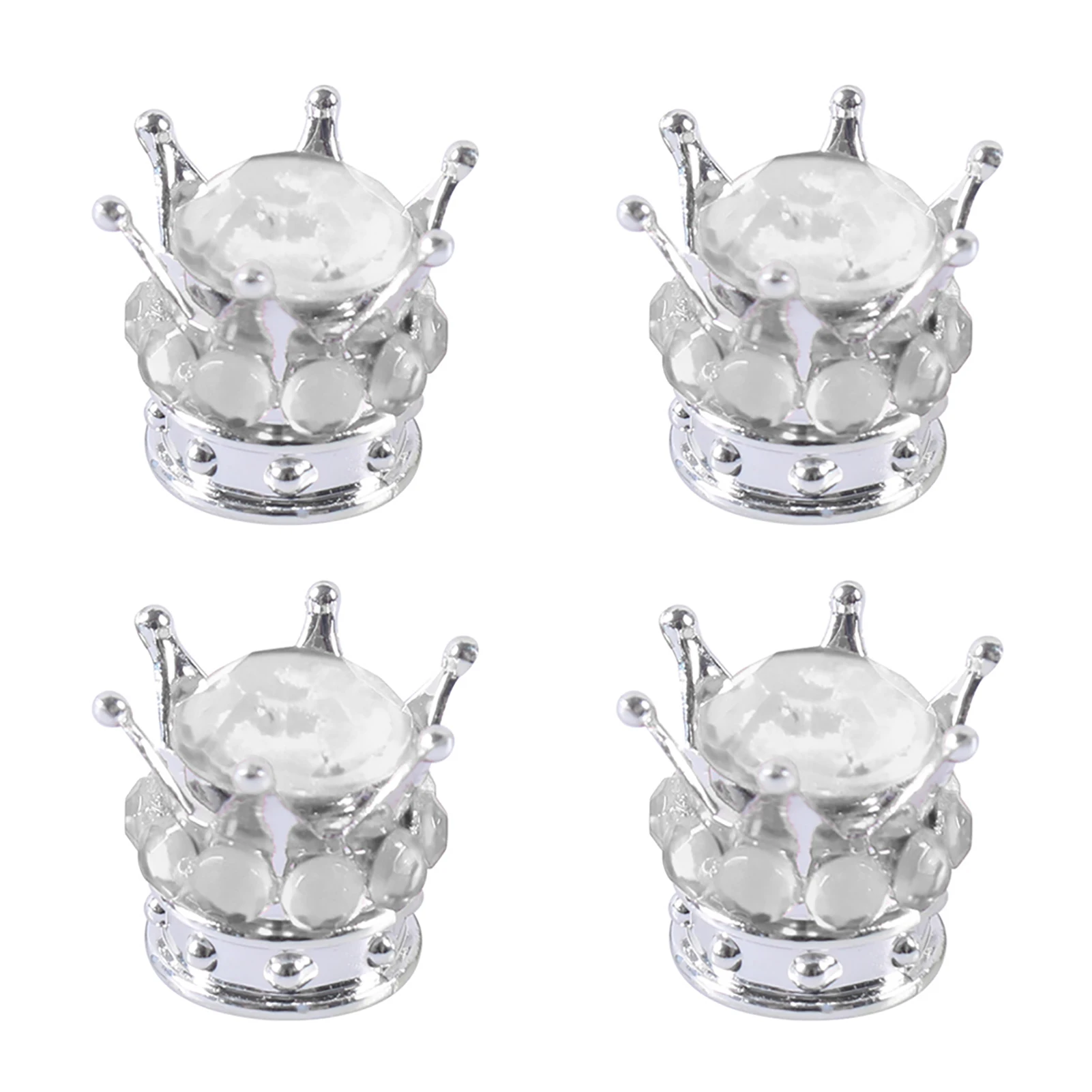 4pcs Weatherproof Car Motorcycle Wheel Tire Valve Cap Practical Dustproof Crown Style ABS Universal Accessories Bling Diamond | Автомобили