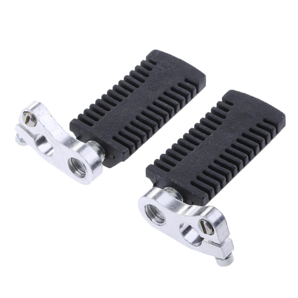2x Iron Motorcycle Front Foot Pedals Footrests For 47cc/49cc Mini Pocket Dirt Bikes
