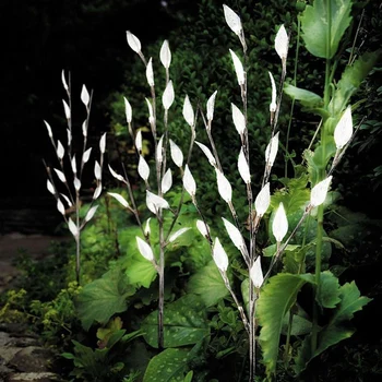 

Outdoor Decorative Modern Ornamental Simulation Leaf Branch Solar Durable Energy Saving High Illumination Lawn