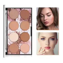 Матовый консилер для макияжа, пудра, 6 цветов, бронзатор, Осветляющий хайлайтер, макияж, масляная контурная Палитра для лица, пудра для длительного ношения, D0D5