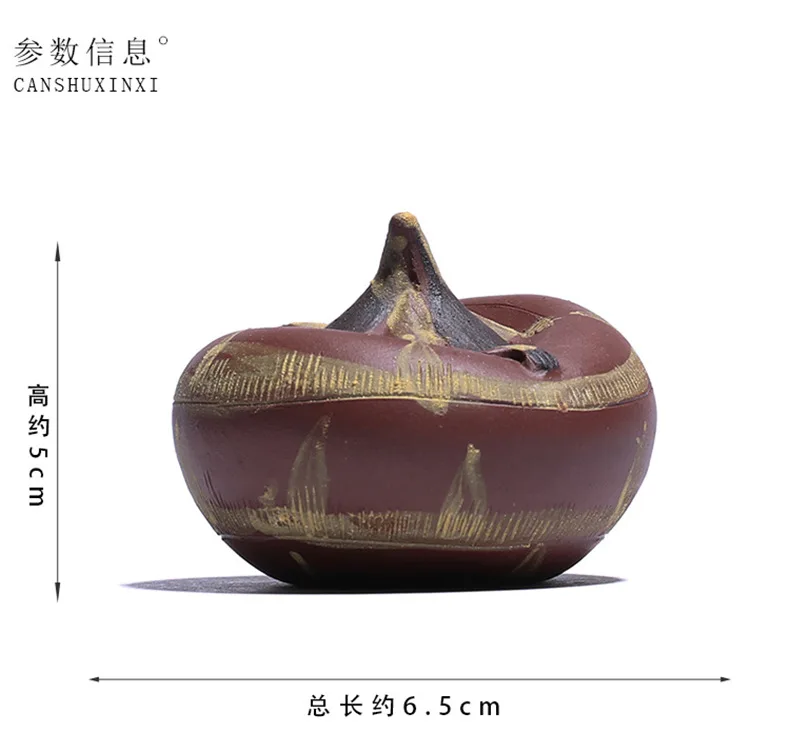 Yixing Clay Tea Ornaments Tea Ceremony Accessories Raw Ore Clay Water Chestnut Playing Small Handmade Tea Ornaments Horseshoe a