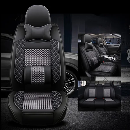 Gray have polliws Чехлы для сидений из кожи и льда 5 машинные места для LEXUS GS300 RX450h IS250 LS LX ES авточехлы автомобильные аксессуары чехлы для сидений - Название цвета: Gray have polliws