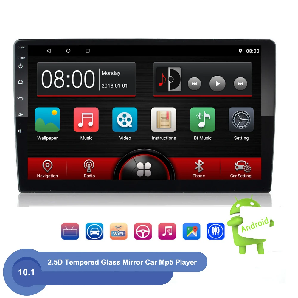 

Android 2 Din Car radio Multimedia Video Player GPS Navigation 10.1"HD Universal auto Audio Stereo WiFI Bluetooth USB FM AM