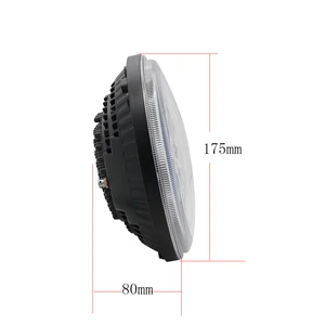 Image 3 - 7 Inch LED Headlight Round Led Spotlight Halo Ring Motorcycle Light For Jeep Wrangler Off Road 4x4 Motorcycle