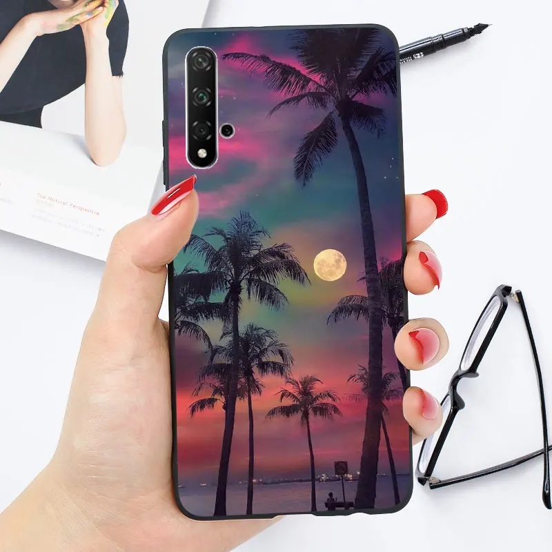 Чехол для Huawei Honor 10 Lite 20 20S 10i 20i Pro View глянцевый яркий мягкий силиконовый чехол