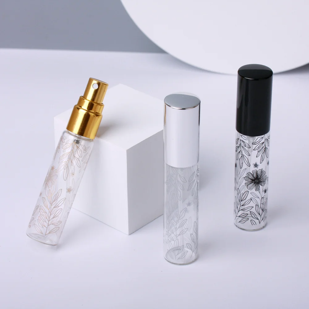 10ml Portable Decorative Pattern Glass Perfume Bottle With