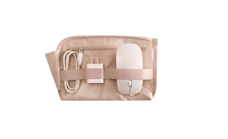 Muchacha Trendy Twill Nylon Travel Mobile Gadget USA Cable Devices Insertion Organizer Flight Pilot Digital Storage Pouch Bag