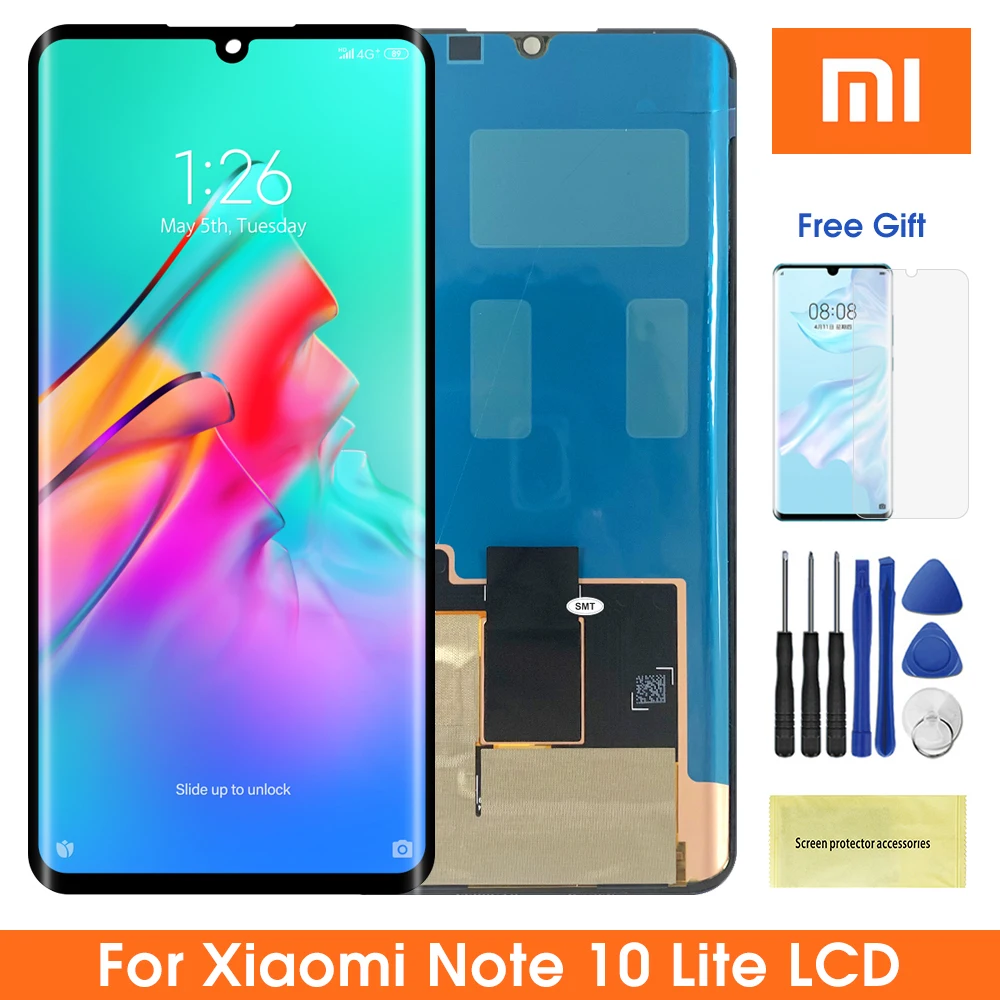 ЖК-дисплей для Xiaomi Mi Note10 Lite 6 47 '' с сенсорным экраном и дигитайзером запчасти