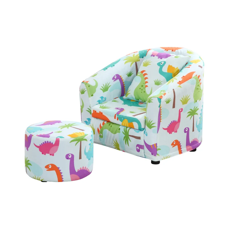 

Children's Sofa Seat Single Cloth Lazy Cartoon Girl Princess Stool Solid Wood Lovely Baby Small