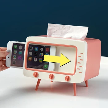 

Multi-function Tissue Box Extraction Box Tea Table Napkin Storage Box Creative Household Living Room Paper Kitchen Rectangle PU