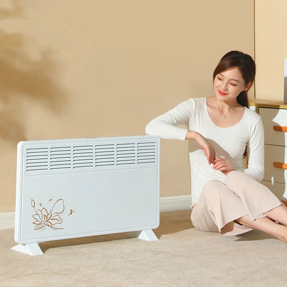 

Home Electric Heater Fluent Air Flow Fan Room Warmer Radiator Fast Convector Heating Silent Heater