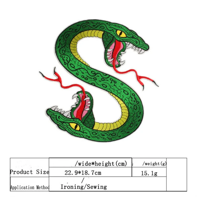1 Stück Schlange Stickerei Abzeichen Logo Kleidung Reparatur