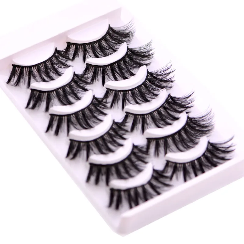 6 pairs 8026 Hbzgtlad 1/6 пар натуральные накладные ресницы длинный макияж 3d норковые ресницы, наращивание ресниц норковые ресницы для красоты - Цвет: 6 pairs 8026
