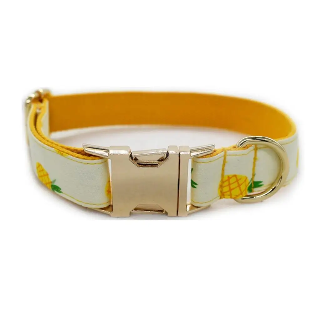Персонализированные ананас ошейник для щенка кошки ID тег Регулируемый
