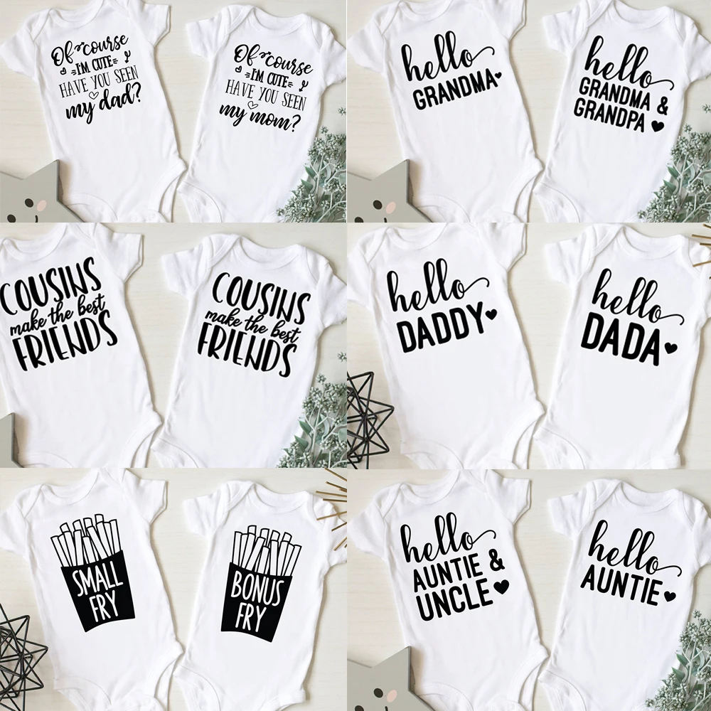 Hot Sale Bodysuits Baby Shower-Gift Reveal Girls Newborn Pregnancy-Announcement Boys Twin Gender KJngEz0e5