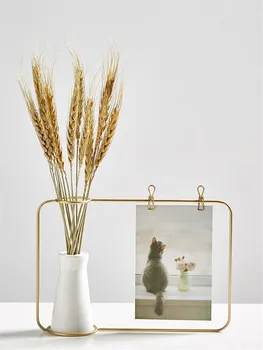 

Creative Nordic Vase Ornaments Dry Flower Flower Arrangement Ins Clothing Store Iron Desktop Bedroom Style Living Room Decoratio