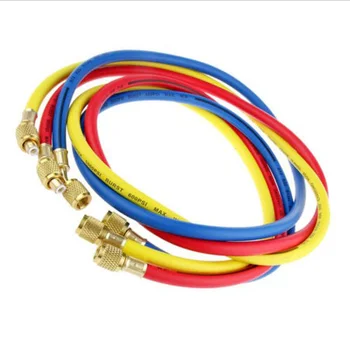 

3 Color 1/4 SAE Thread A/C Refrigerant R12 R22 Air Conditioning Charging Hoses