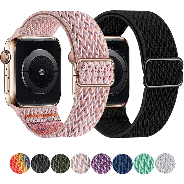 Pulseira de relógio de silicone simples elástica para Apple Watch