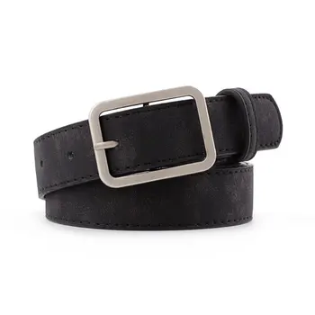 

2020 New Designer Woman Black Brown Thin Skinny Wasit Belt Female Streetwear Pu Leather Waistband Belts for Women Jeans Cinturon