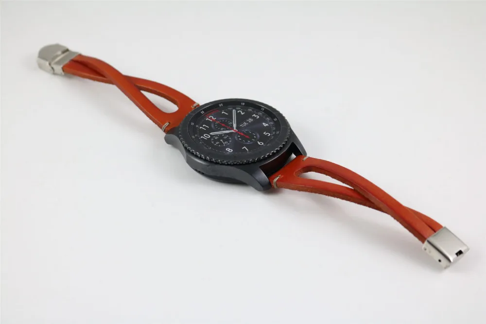 С кожаным браслетом для samsung Galaxy watch 46 мм Ременная Передача S3 Frontier классический ремешок для часов 22 мм спортивный браслет huawei watch GT 46 мм