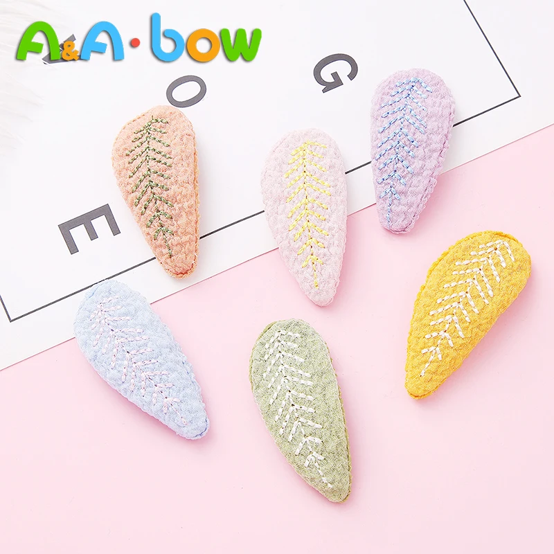 

2pcs Baby Cute Hair Clip Snap Hair Clips for Children,Solid Color Hairgrip Barrette Hair Pins,Leaf Pattern Girls Hair Accessorie