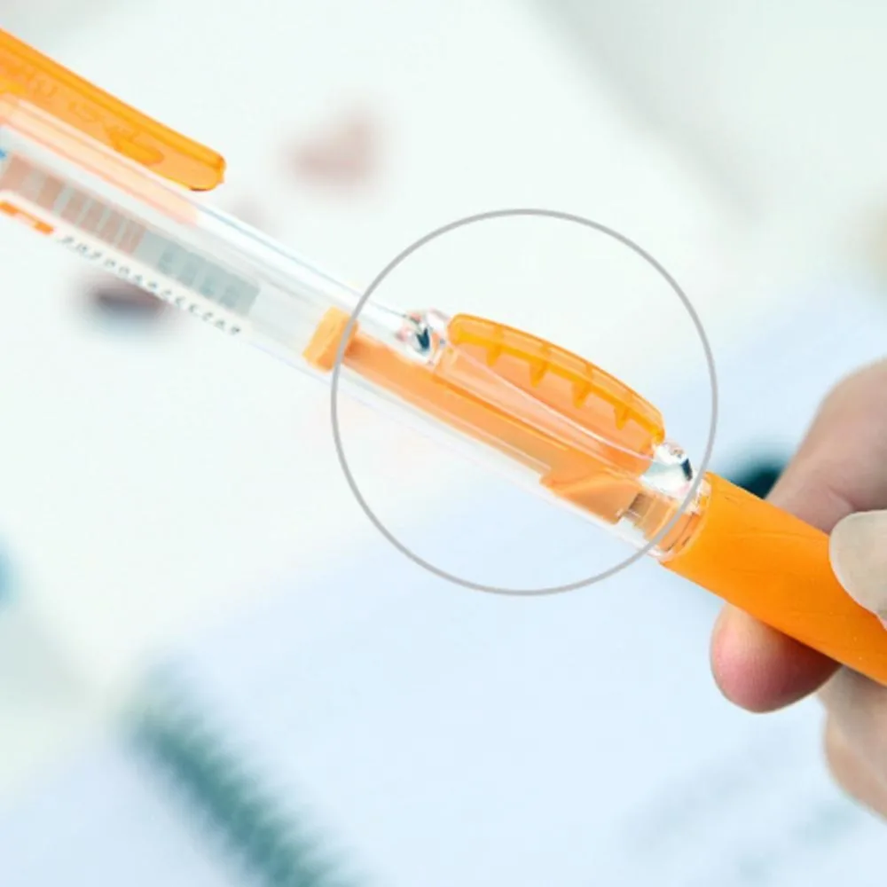 3pcs / lot,0.7mm Transparent Mechanical Pencils With Eraser For Kid Students School Writing Stationery Supplies