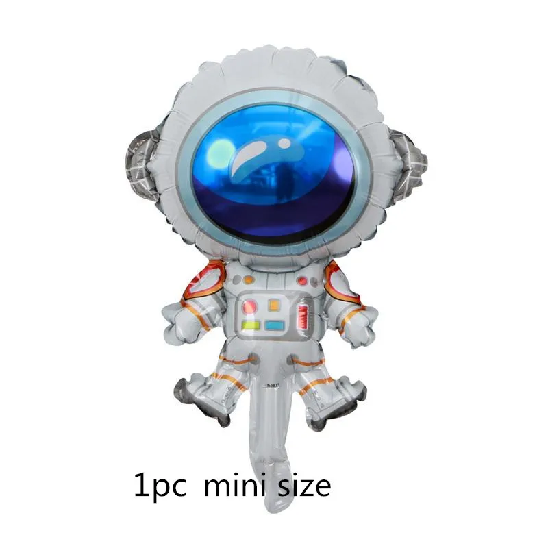 mini astronaut GIHOO 5 шт космонавты и ракеты корабль фольгированные шары космическое пространство с днем рождения галактика вечерние украшения Дети воздушный шар детский душ - Цвет: mini astronaut