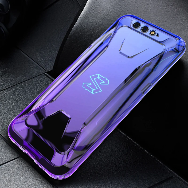 Purple Blue Чехол для мобильного телефона с градиентом для Xiaomi Black Shark / Helo / Black Shark 2 / 2 Pro 2Pro, силиконовый чехол с защитой от падения - Цвет: Purple Blue
