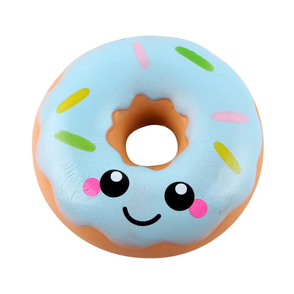 Cute Colorful Chocolate Donut Slow Rising Simulation Food Stress Relief Toy for Kids Fun Xmas Gift childrens party decorations#A