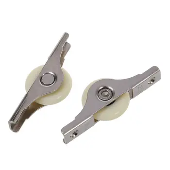 

New 6PCS White Doors Window Single Nylon Sliding Roller Pulley Wheel 62mm Length