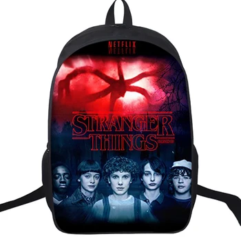 

16 Inch Stranger Things Teenagers Backpack Daily Bookbag Surprise Gift Children Boy Girl Schoolbag Travel Shoulder Mochila
