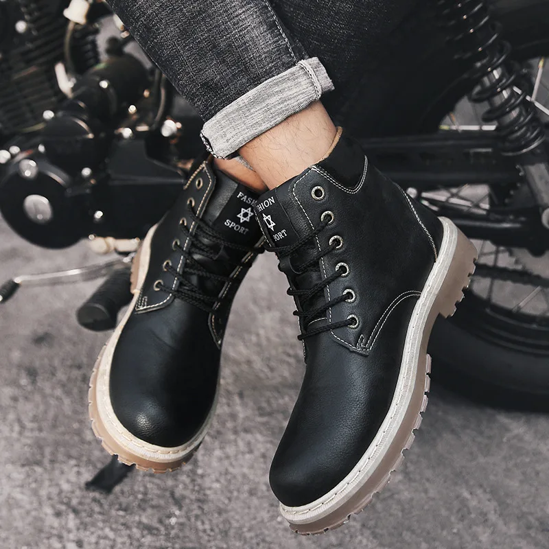 

2019 Autumn New Style Worker Boot Men's Hight-top England MEN'S SHOES Retro Versatile Desert Boots Thick Bottomed Trend Men's Bo