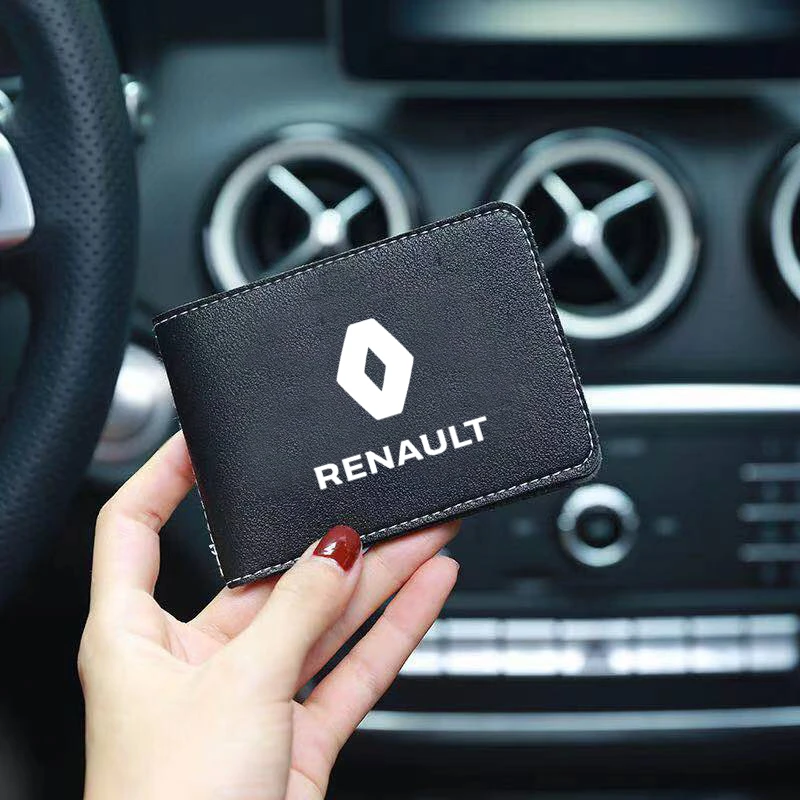 Кожаная сумка для Renault Captur Duster Megane 2 3 Clio Logan Чехол Для водительских прав документов