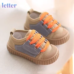 2022 sapatos casuais da criança menina retalhos crianças meninos sheos lona sapatos de salto plano crianças tênis estudante primavera férias e11264