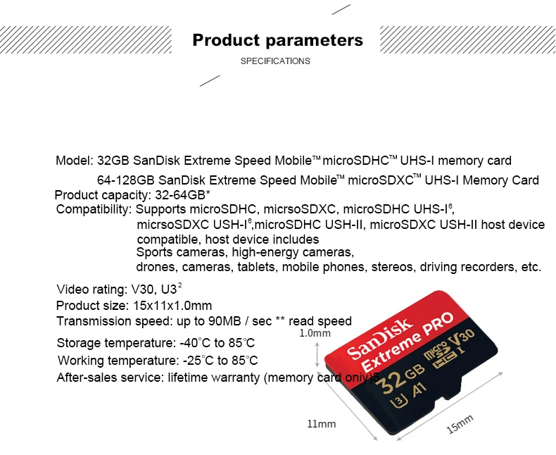 Sandisk оригинальная Micro SD карта класс 10 TF карта памяти 32 Гб 64 Гб 128 ГБ 256 Гб карта памяти для samrtphone и настольного ПК