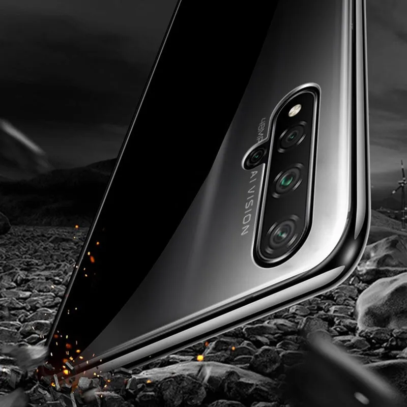 Чехол для HUAWEI Honor вид 20 V20 20i 20s Прозрачный чехол из ТПУ/силикона установлены Бампер Мягкий чехол на Honor 20 Pro прозрачный защитный чехол для задней крышки