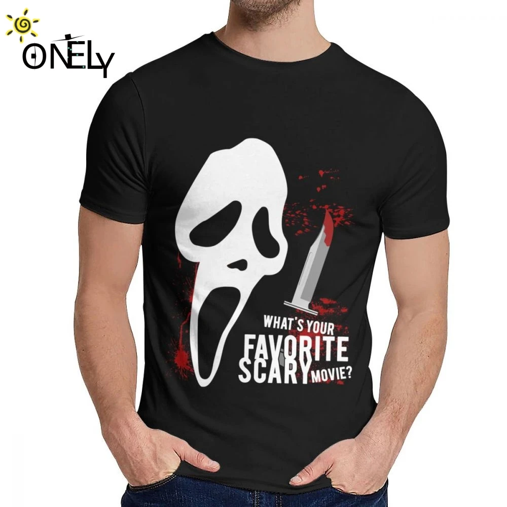 Для отдыха мужские футболки Scream любимые из фильма ужасов хороший хлопок