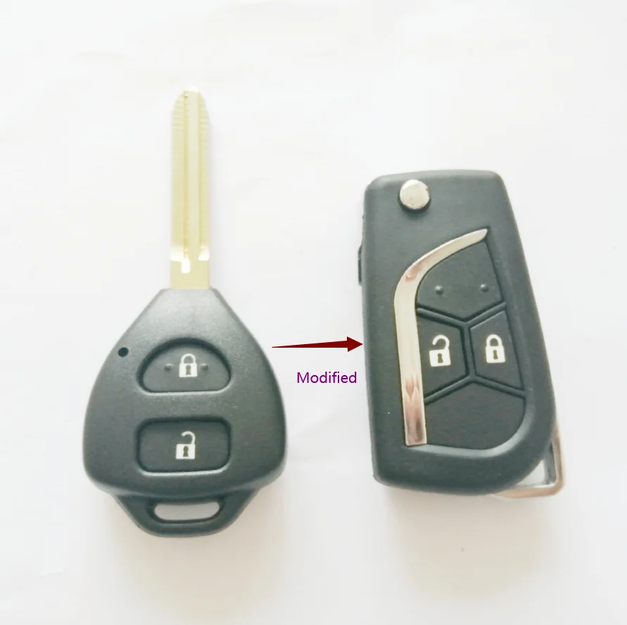 Чехол для дистанционного ключа с логотипом Toyota Rav4 Corolla Hilux Yaris Avalon Echo Prado TOY43|shell