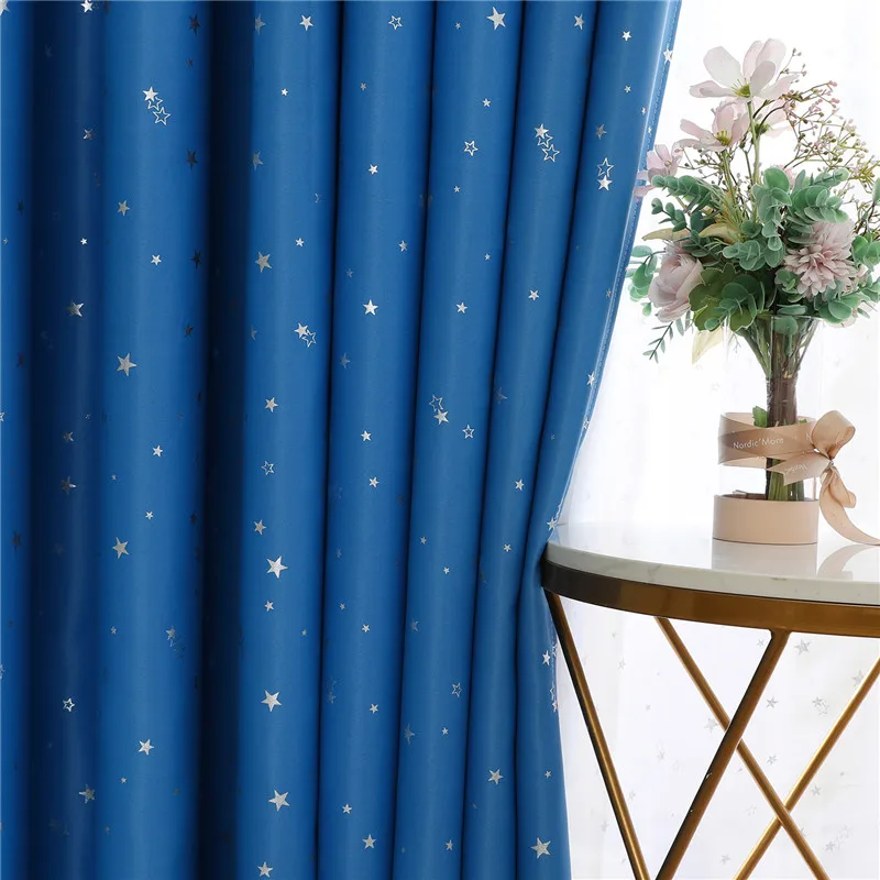 

YokiSTG Lucky Star Printed Blackout Curtains For Living Room Kids Room Bedroom Modern Window Treatment Drapes 100% Polyester