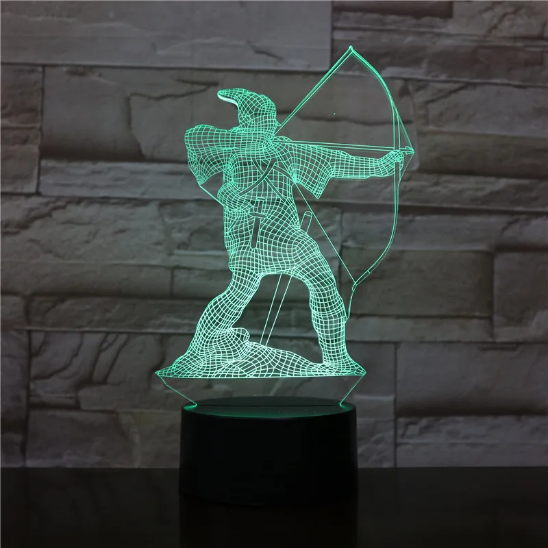 3D Lamp Best Present for Children The Sport Archery for Christmas Decoration Battery Operated Led Night Light Lamp 3D Illusion