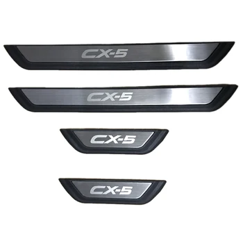 

For Mazda Cx-5 Cx5 17-18 Door Sill Scuff Plate Welcome Pedal Stainless Steel Car Styling Car Accessories