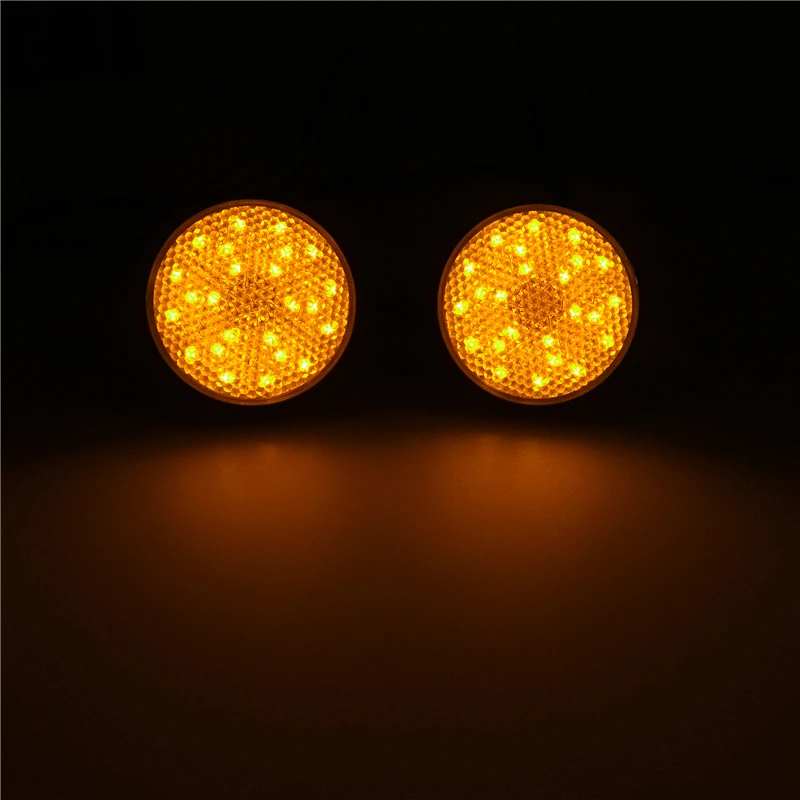1 пара красный 24 SMD круглые светодиодные мотоциклетные задние светильник