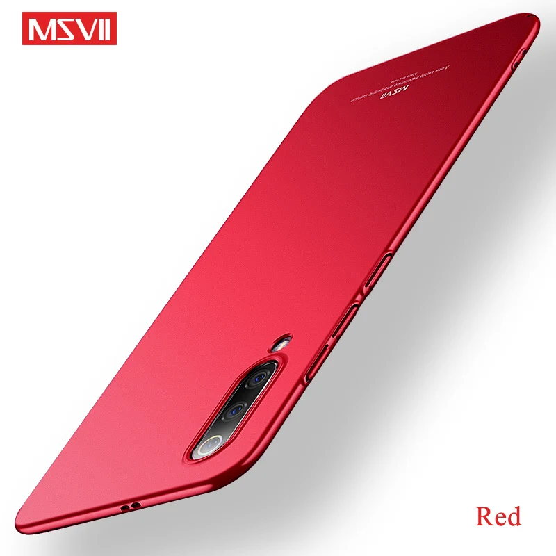 Simple red Mi 9 чехол MSVII матовый чехол для Xiaomi mi 9 SE mi 8 Pro Чехол Xio mi CC9 Pro Чехол-держатель с кольцом для Xiaomi mi 9T mi 8 9 Lite чехол s - Цвет: Simple red